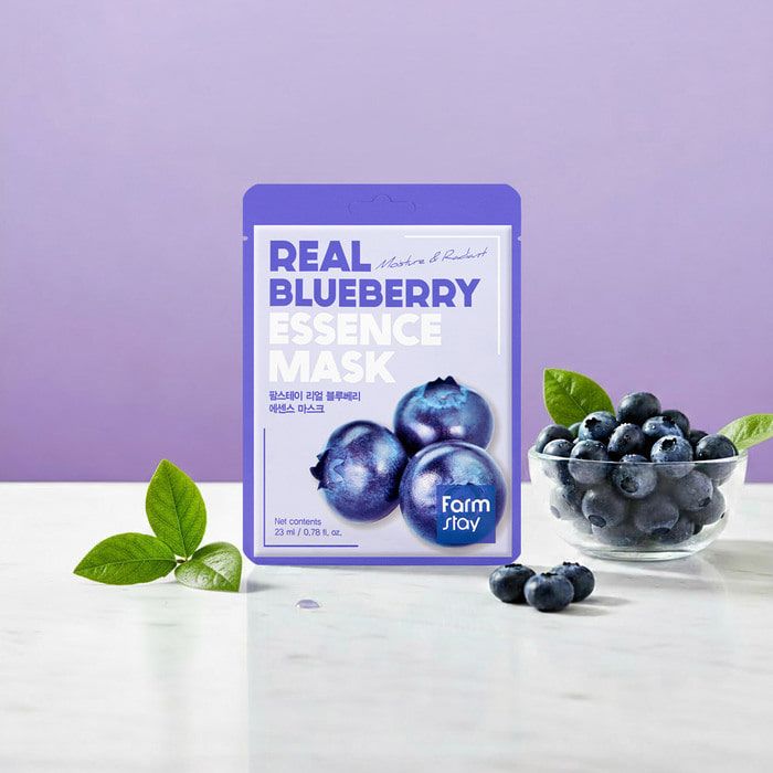 Real Blueberry Essence Mask – Υφασμάτινη μάσκα προσώπου με blueberry, 23ml