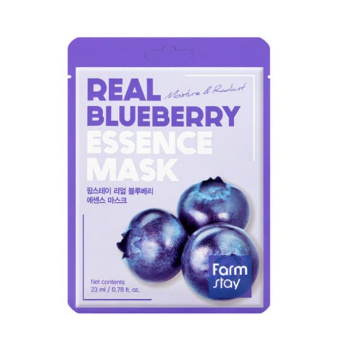 Real Blueberry Essence Mask - Υφασμάτινη μάσκα προσώπου με blueberry, 23ml