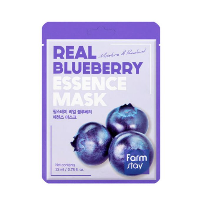 Real Blueberry Essence Mask - Υφασμάτινη μάσκα προσώπου με blueberry, 23ml