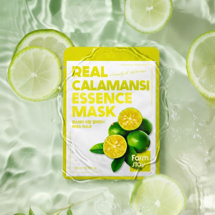 Real Calamansi Essence Mask – Υφασμάτινη μάσκα προσώπου με εκχύλισμα καλαμοντίνης, 23ml