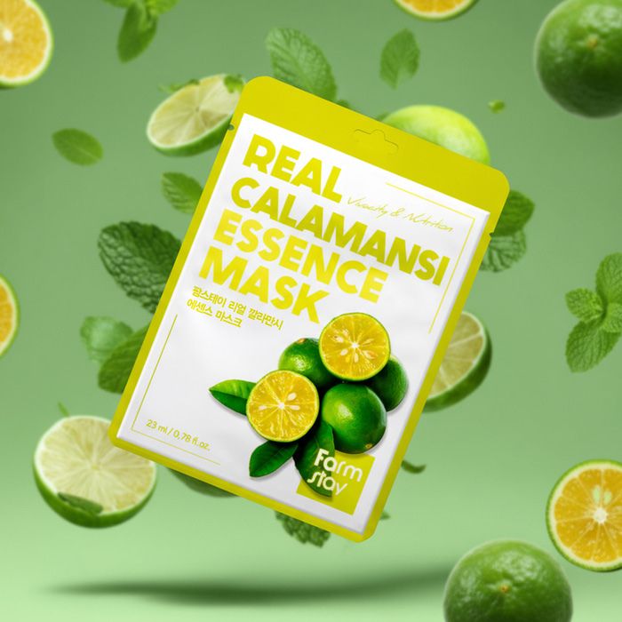 Real Calamansi Essence Mask – Υφασμάτινη μάσκα προσώπου με εκχύλισμα καλαμοντίνης, 23ml
