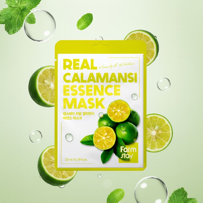 Real Calamansi Essence Mask – Υφασμάτινη μάσκα προσώπου με εκχύλισμα καλαμοντίνης, 23ml