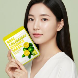 Real Calamansi Essence Mask – Υφασμάτινη μάσκα προσώπου με εκχύλισμα καλαμοντίνης, 23ml