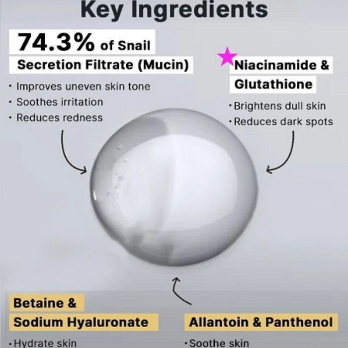 Advanced Snail Radiance Dual Essence – Ενυδατικό essence με σαλιγκάρι και νιασιναμίδη, 80ml