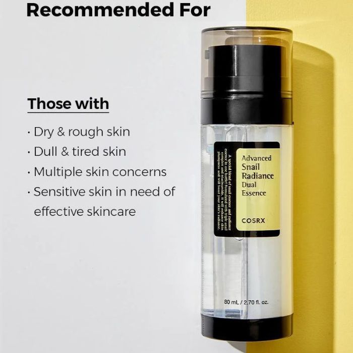 Advanced Snail Radiance Dual Essence – Ενυδατικό essence με σαλιγκάρι και νιασιναμίδη, 80ml