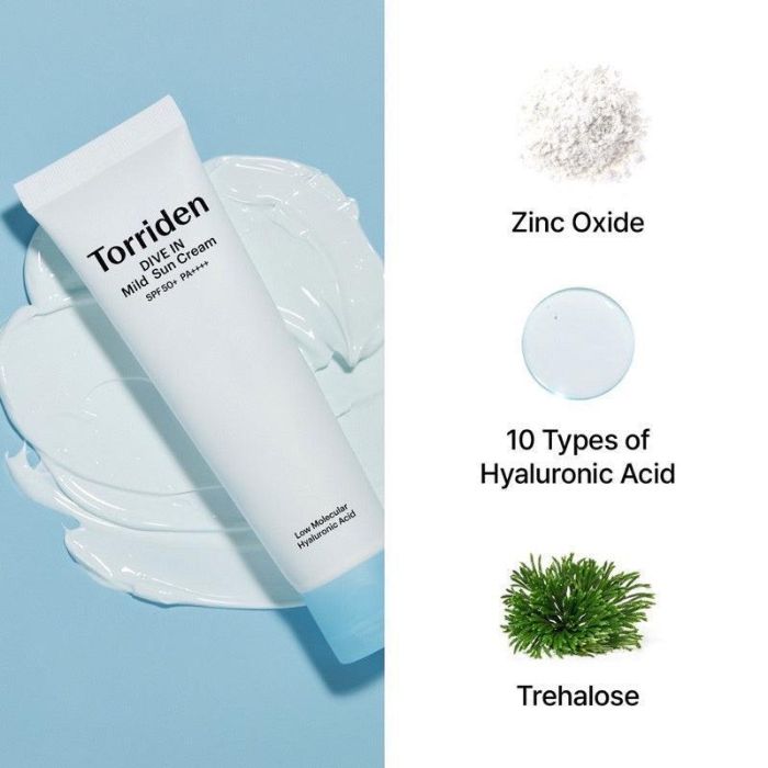 Dive-in Mild Suncream SPF50+ – Αντηλιακό προσώπου, 60ml