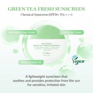 Green Tea Fresh Sunscreen, SPF50+ – Αντηλιακό προσώπου με ελαφριά καταπραυντικη υφή, 50ml