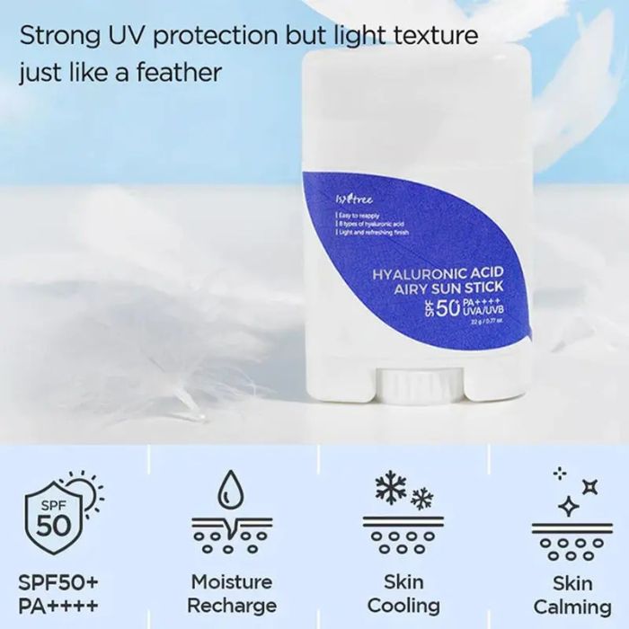 Hyaluronic Acid Airy Sun Stick SPF 50+ – Αντηλιακό με 8 τύπους υαλουρονικού σε Stick, 50ml