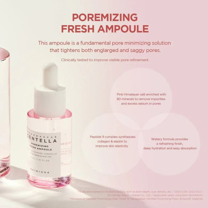 Madagascar Centella Poremizing Fresh Ampoule – Αμπούλα για μείωση των πόρων, 30ml