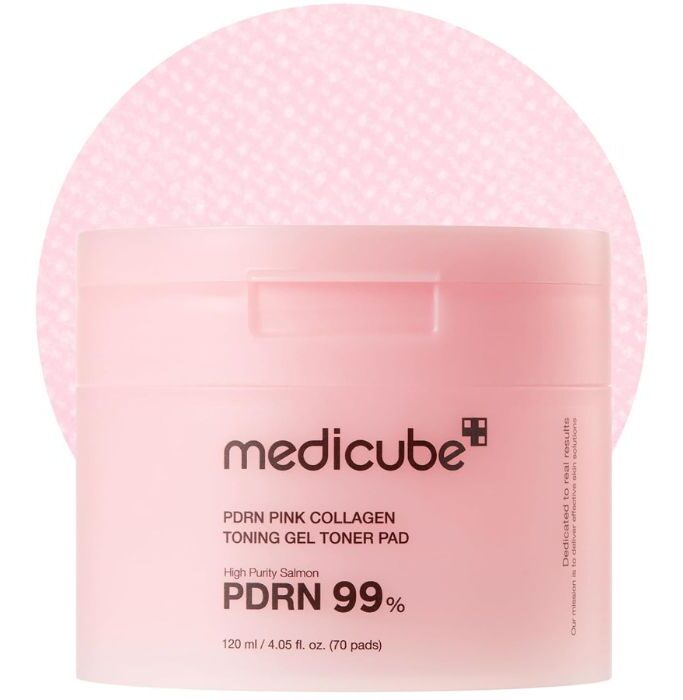 PDRN Pink Collagen Toning Gel Toner Pad - Τονωτικά δισκία για λείο και λαμπερό δέρμα, 70τεμ.