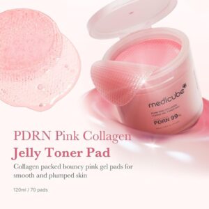 PDRN Pink Collagen Toning Gel Toner Pad – Τονωτικά δισκία για λείο και λαμπερό δέρμα, 70τεμ.