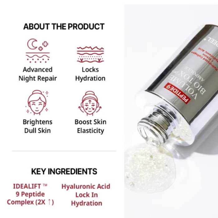 Peptide 9 Volume Biotox Ampoule Pro – Αντιγηραντική αμπούλα με 9 πεπτίδια, 100gr