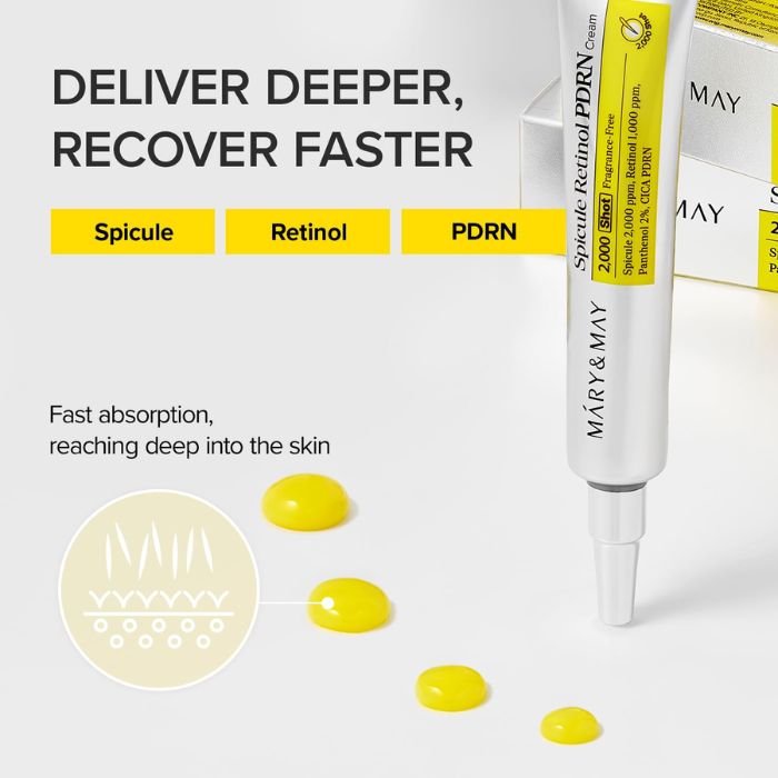 Spicule Retinol PDRN Cream – Κρέμα αναγέννησης για πόρους, ρυτίδες με Ρετινόλη, 15ml
