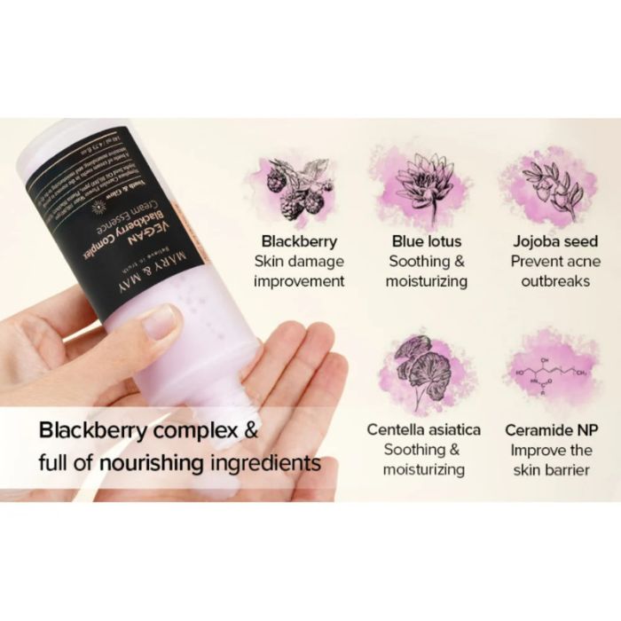 Vegan Blackberry Complex Cream Essence – Διφασικό essence/κρέμα για βαθιά ενυδάτωση, 140ml