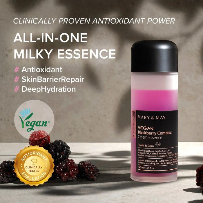 Vegan Blackberry Complex Cream Essence – Διφασικό essence/κρέμα για βαθιά ενυδάτωση, 140ml