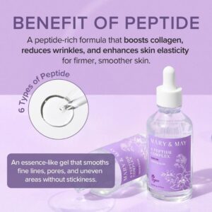Mary & May 6 Peptide Complex Serum – Αντιγηραντικός ορός με 6 τύπους πεπτιδίων, 80ml