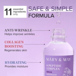 Mary & May 6 Peptide Complex Serum – Αντιγηραντικός ορός με 6 τύπους πεπτιδίων, 80ml
