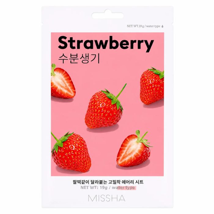 Missha Airy Fit Sheet Mask Strawberry - Μάσκα για λάμψη με εκχύλισμα φράουλας, 19gr