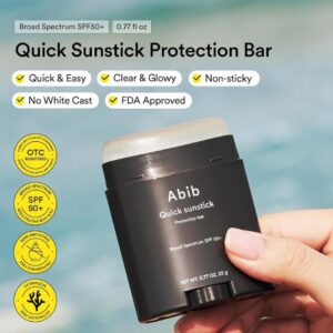 Abib Quick Sunstick Protection Bar SPF50+ – Ενυδατικό αντηλιακό προσώπου & σώματος σε στικ, 22gr