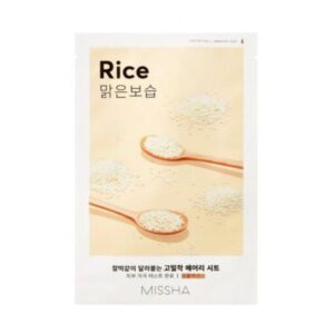 Missha Airy Fit Sheet Mask Rice – Μάσκα με εκχύλισμα ρυζιού για θρέψη, 19gr