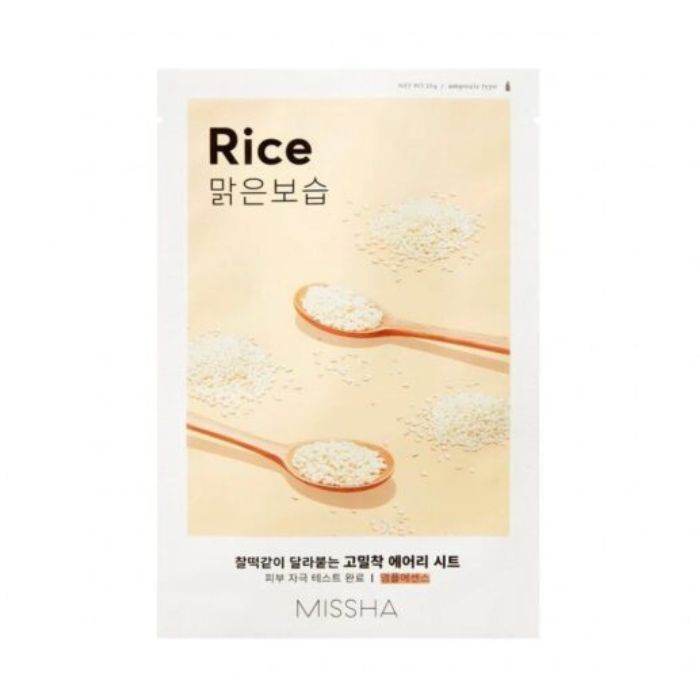 Missha Airy Fit Sheet Mask Rice - Μάσκα με εκχύλισμα ρυζιού για θρέψη, 19gr