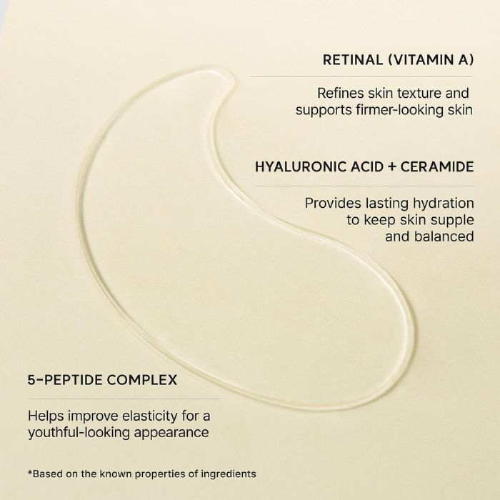 Arencia Retinal Boosting Eye Mask – Eye patches με Ρετινάλη & 5 Πεπτίδια, 60τεμ.