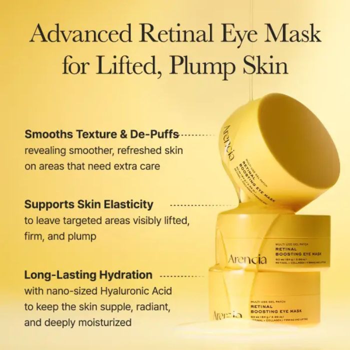 Arencia Retinal Boosting Eye Mask – Eye patches με Ρετινάλη & 5 Πεπτίδια, 60τεμ.