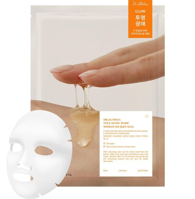 Dr. Althea Vita Glow Mask - Μάσκα προσώπου λάμψης με βιταμίνη C & νιασιναμίδη για ομοιόμορφο τόνο, 27ml