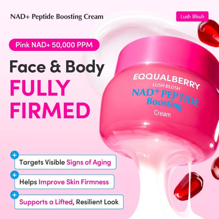 Eqqualberry NAD+ Peptide Boosting Cream – Αντιγηραντική κρέμα σύσφιξης για ελαστικότητα & lifting, 50ml