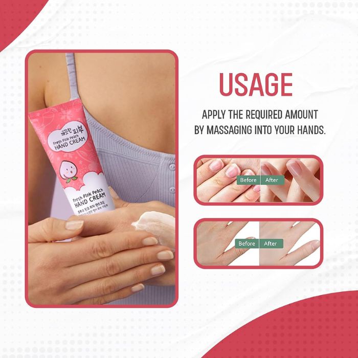 Esfolio Fresh Pink Peach Hand Cream – Δροσιστική κρέμα χεριών με ροδάκινο, 100ml