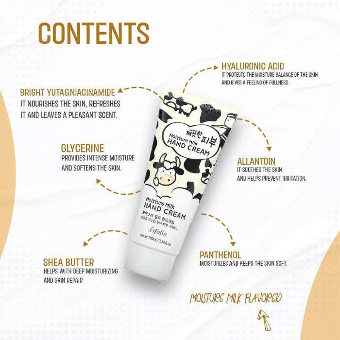 Esfolio Moisture Milk Hand Cream – Κρέμα χεριών με εκχύλισμα πρωτεΐνης γάλακτος, 100ml