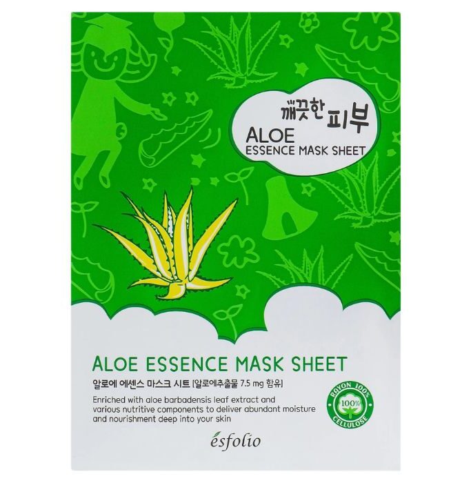 Esfolio Pure Skin Aloe Essence Mask Sheet - Μάσκα ενυδάτωσης με αλόη βέρα, 25ml