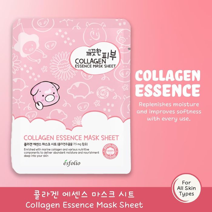Esfolio Pure Skin Collagen Essence Mask Sheet – Μάσκα σύσφιξης με κολλαγόνο, 25ml