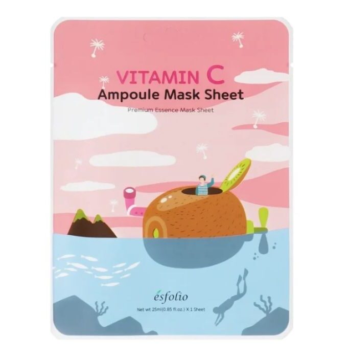 Esfolio Vitamin C Ampoule Mask Sheet - Μάσκα με βιταμίνη C για λάμψη, 25ml