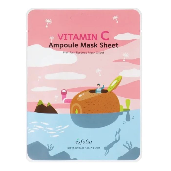 Esfolio Vitamin C Ampoule Mask Sheet - Μάσκα με βιταμίνη C για λάμψη, 25ml