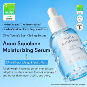 S.Nature – Aqua Squalane Serum – Καταπραϋντικός ορός με πανθενόλη για λάμψη, 50ml