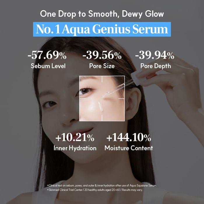 S.Nature – Aqua Squalane Serum – Καταπραϋντικός ορός με πανθενόλη για λάμψη, 50ml