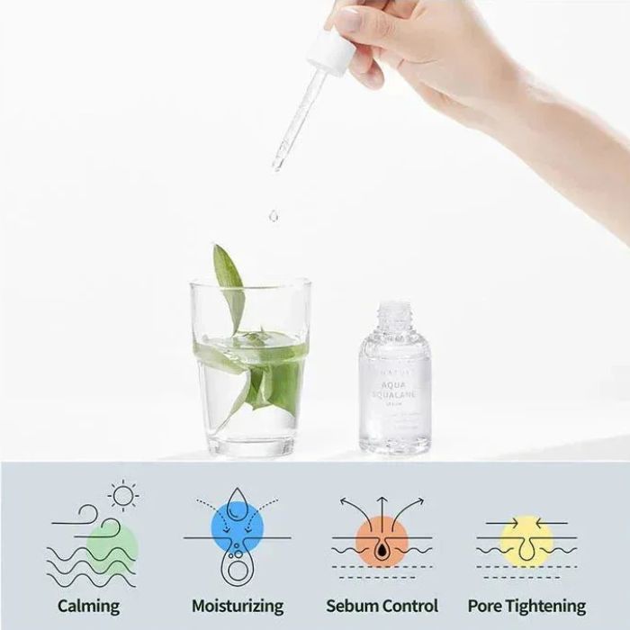 S.Nature – Aqua Squalane Serum – Καταπραϋντικός ορός με πανθενόλη για λάμψη, 50ml